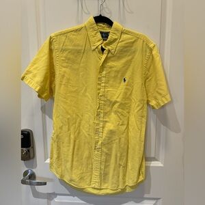 Ralph Lauren short sleeve button down shirt - Yellow - Size Medium